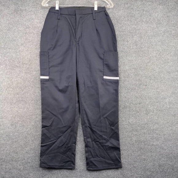 FedEx Stan Herman Womens Reflective Uniform Pants Blue Size 04-35U Pockets - Picture 2 of 10